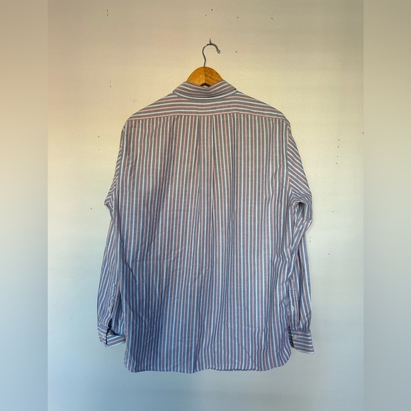 Brooks Brother • Milano Pima Cotton Non Iron Striped Button Down Shirt Sz XL - Picture 7 of 9
